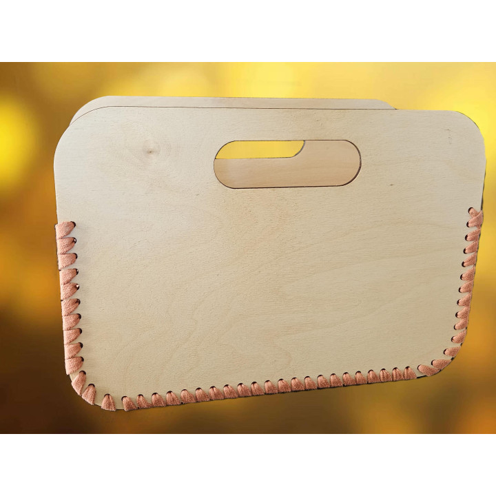 Sac à main en bois et simili cuir – Élégance naturelle et style épuré