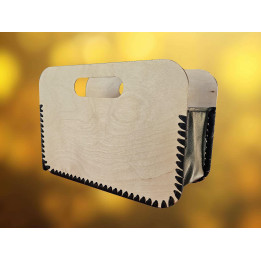Sac à main en bois et simili cuir – Élégance naturelle et style épuré