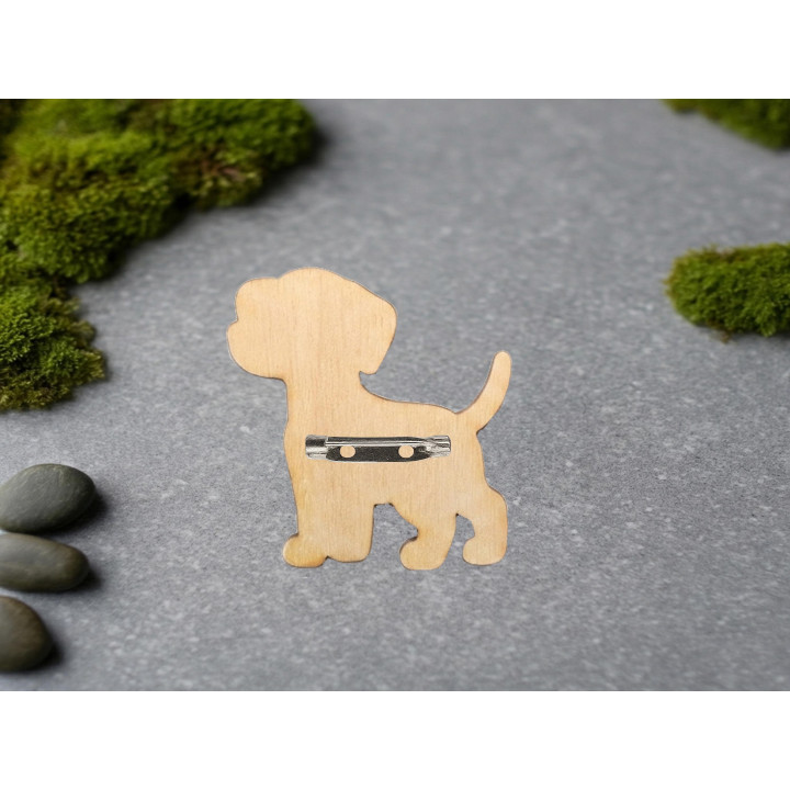 Dalmatien en Bois Découpé Laser avec aimant de fixation ou épingle