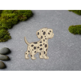 Dalmatien en Bois Découpé Laser avec aimant de fixation ou épingle